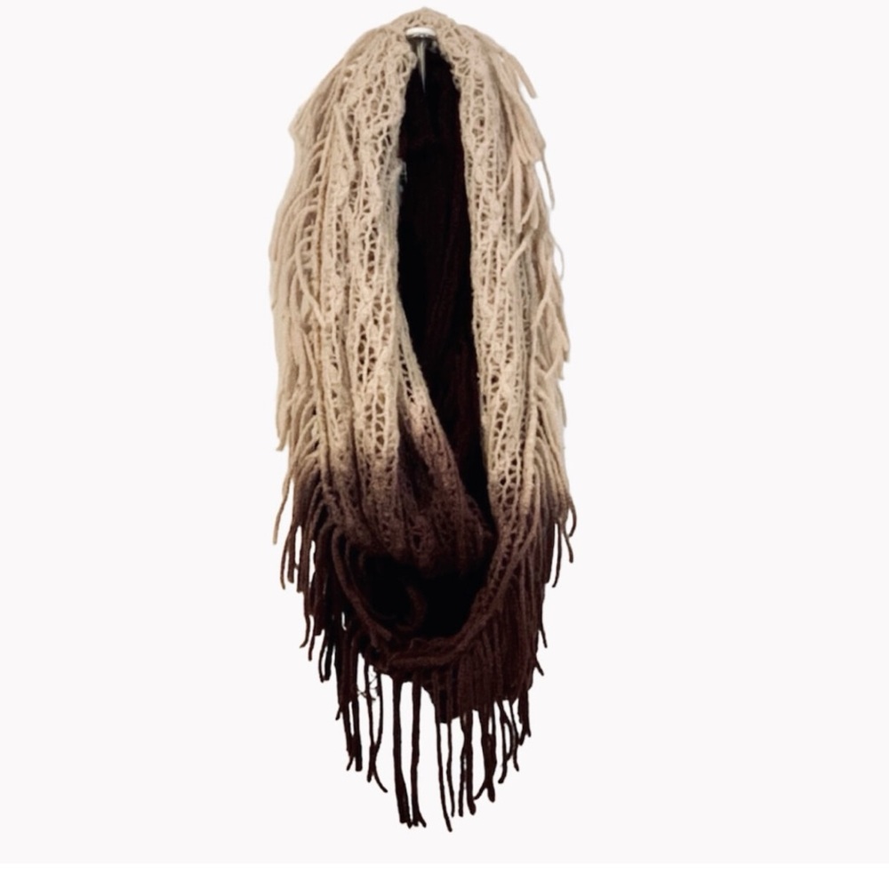 Anthropologie Staring at Stars fringe infinity scarf